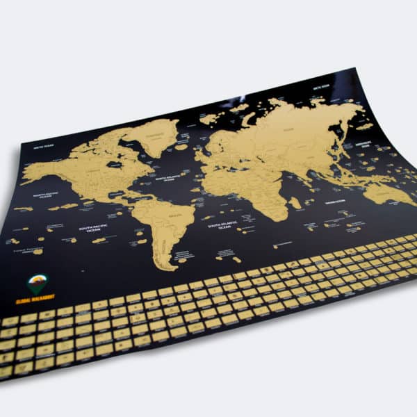 Print Example of A2 World Map Scratch Off Poster